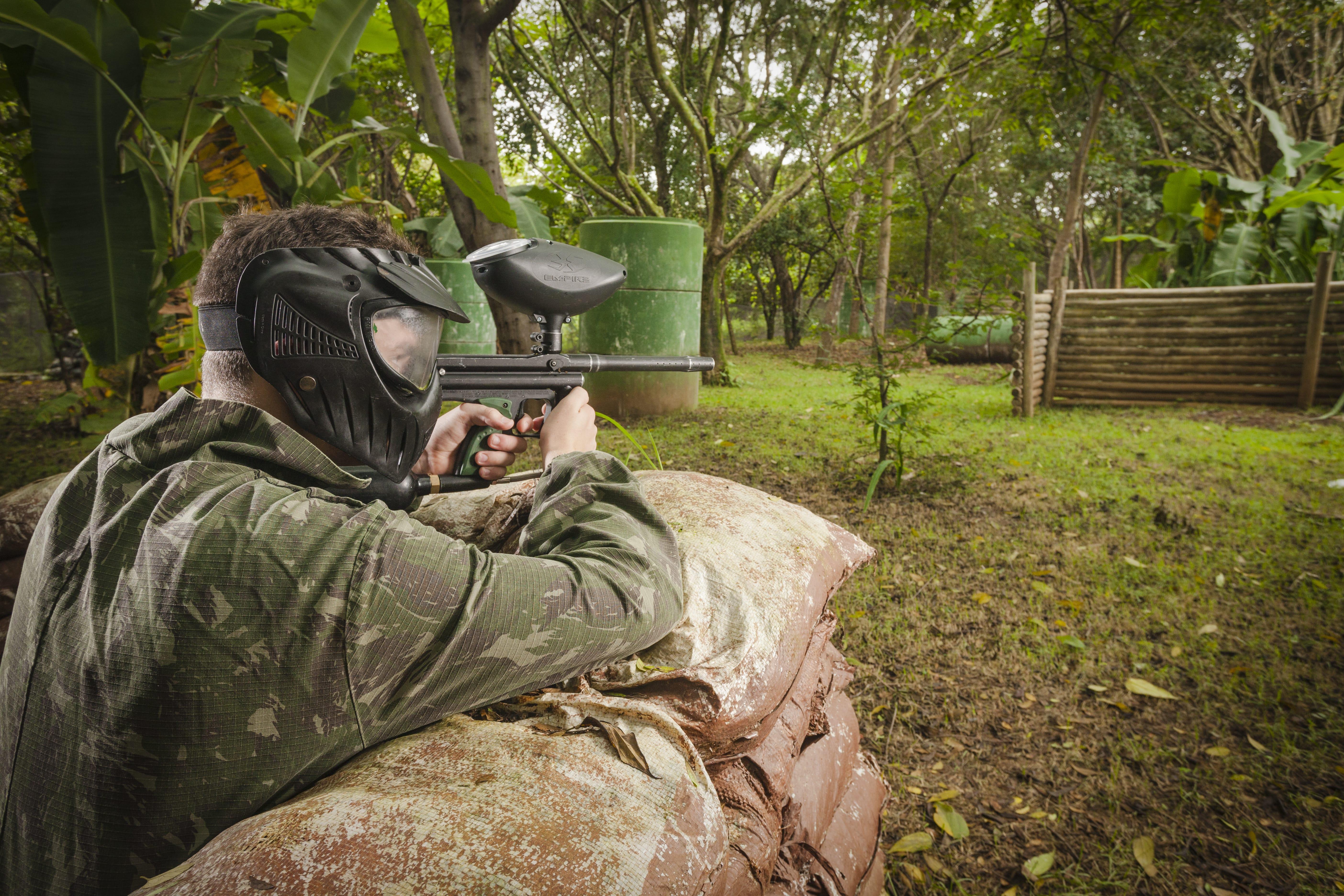 Bourbon Resort Атибая Экстерьер фото A player in a paintball game